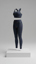Blue yoga 2 piece suit