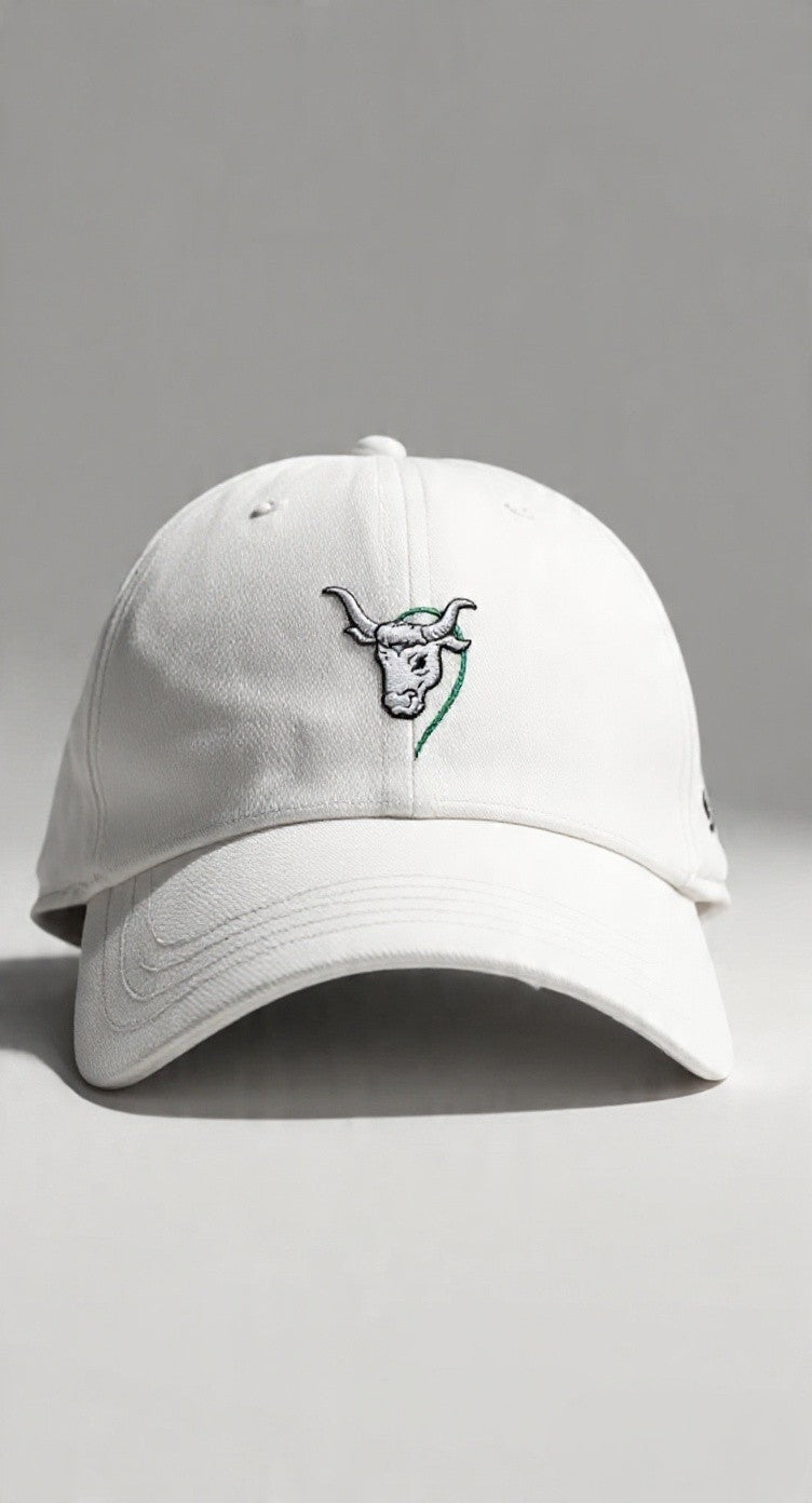 White bull golf cap