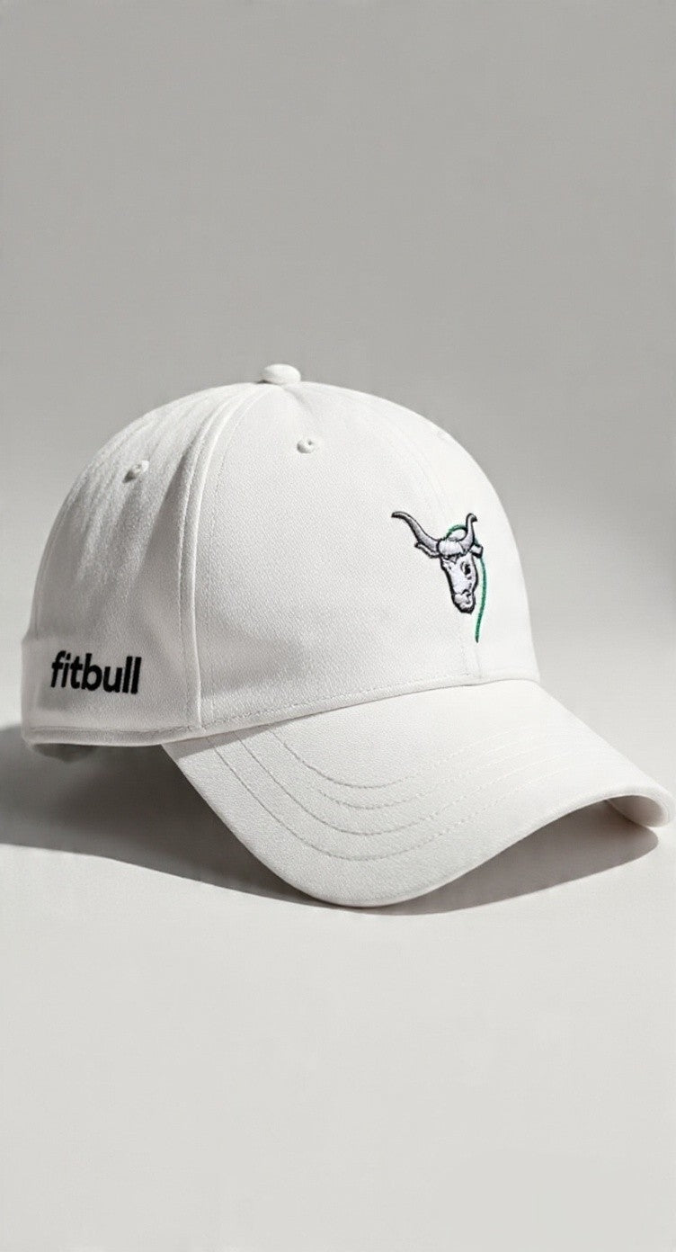 White bull golf cap