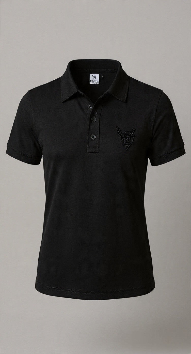Women Black polo T-shirt