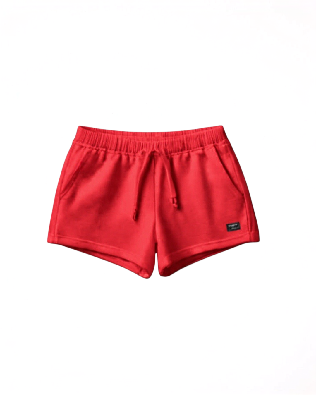 Red Dolphin-style French Terry Sweat Shorts