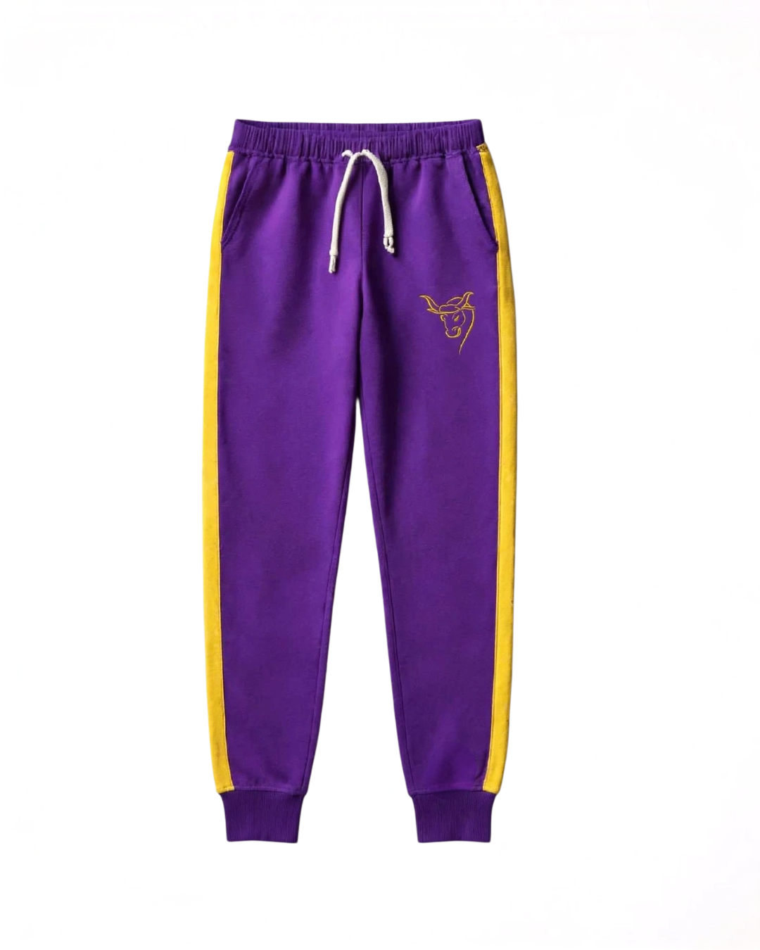 Premium heavyweight Cotton Purple/yellow Joggers