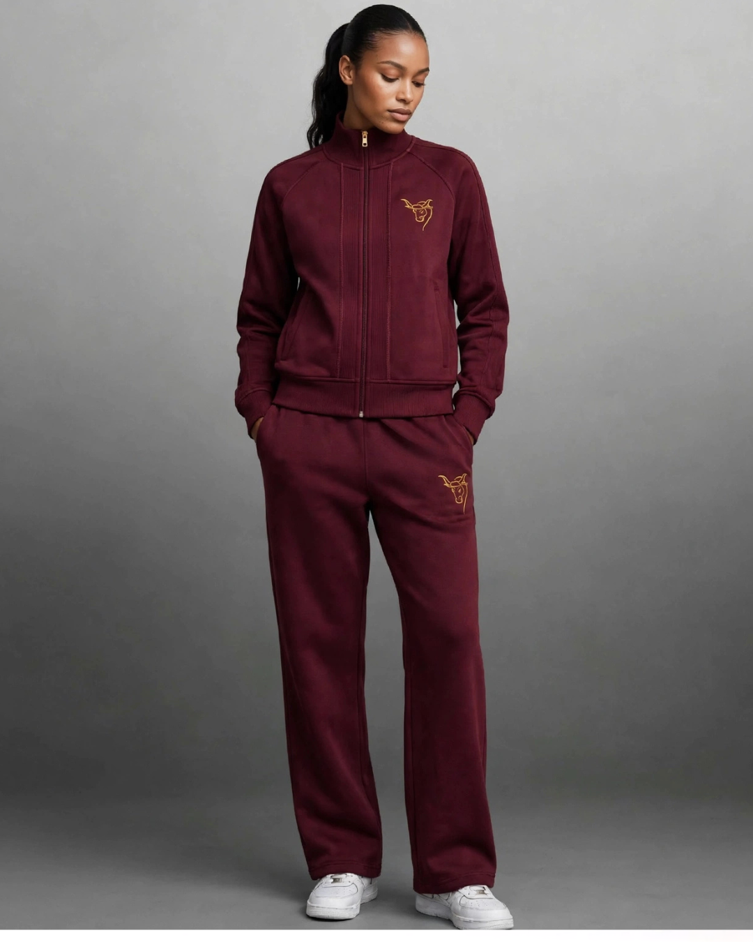 Fitbull "Burgundy Luxe" Women's Tracksuit