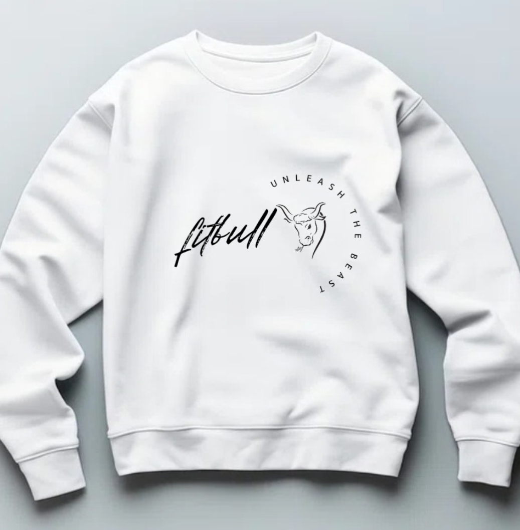 White Premium Crew Neck Sweatshirt