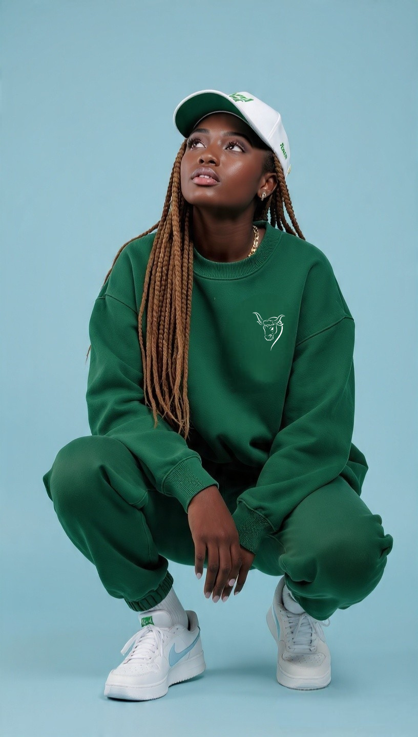 Forest Green sweatshirt jogger set